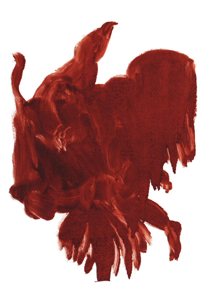 monotype after Mazza, the Rape of Ganymede