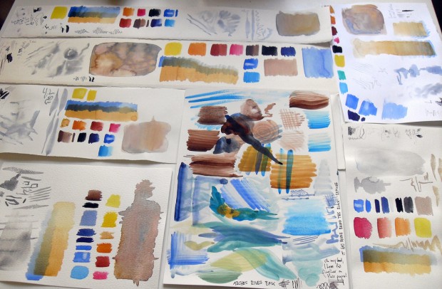 All the paper swatches side by side