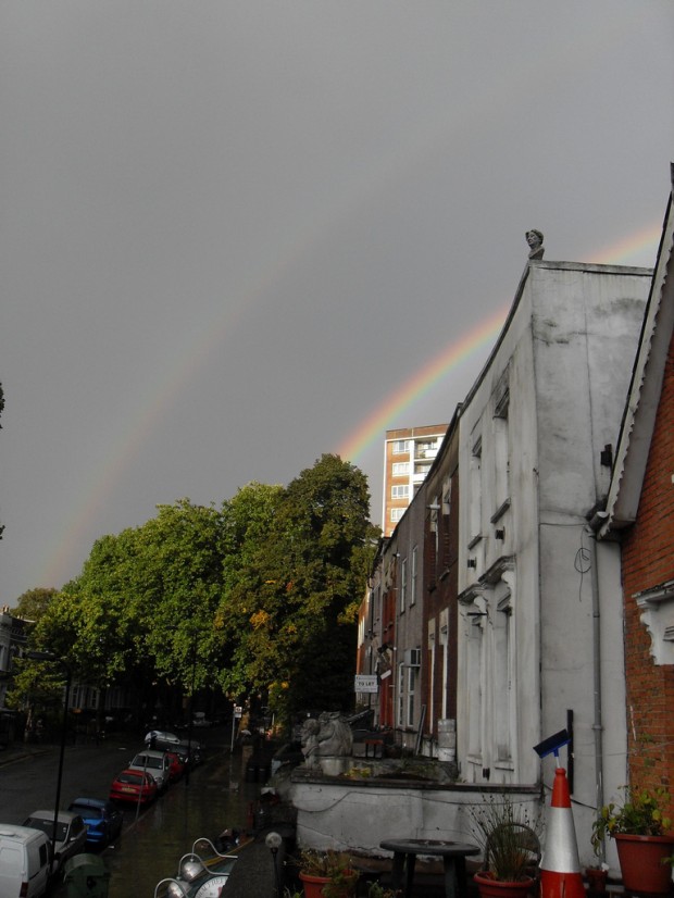 Rainbow over London