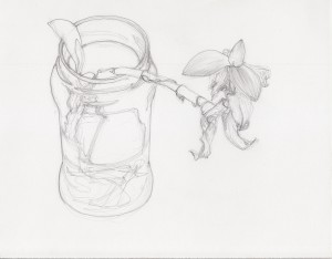 Detailed pencil study.