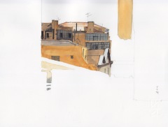Lissabon, 7 September 2014, 12 x 20 cm, watercolour on paper.